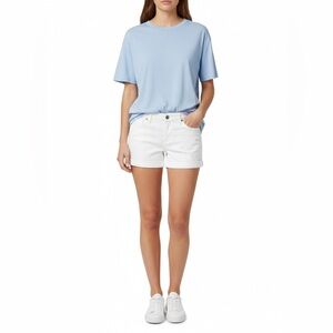 PAIGE Jimmy Jimmy White Denim Shorts Size 25